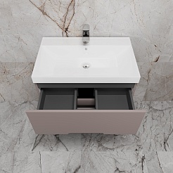 Style Line Тумба под раковину Матис 70 тауп темный – фотография-5